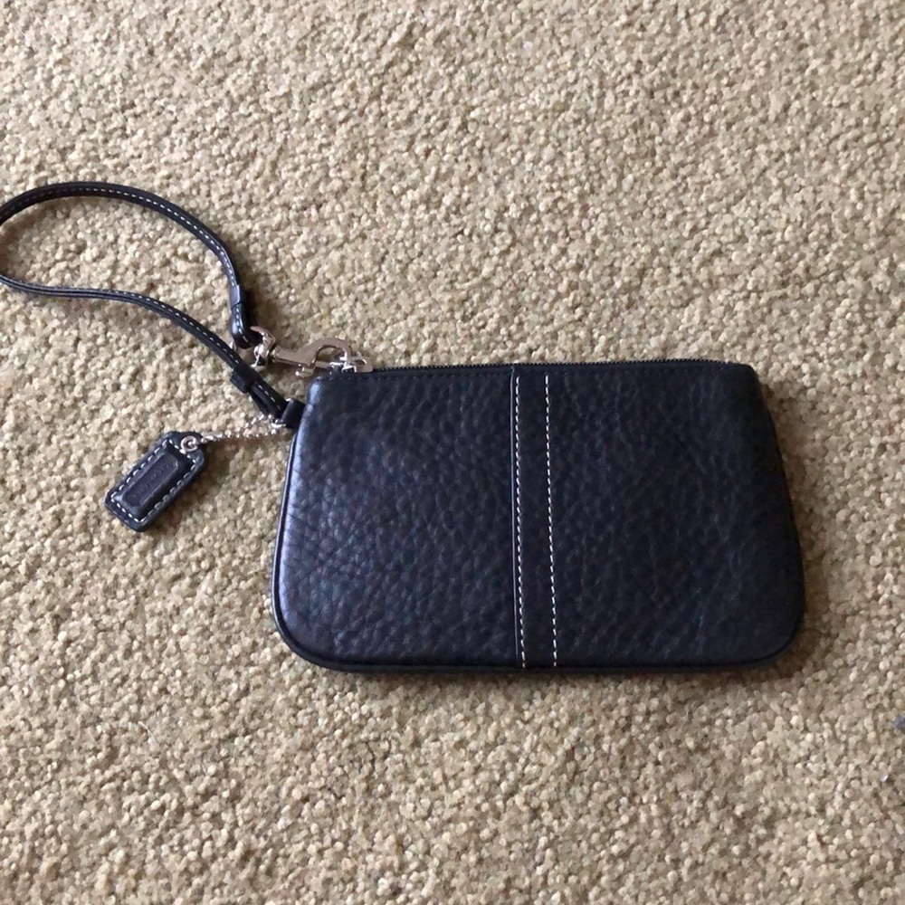 Never used Coach black wristlet
